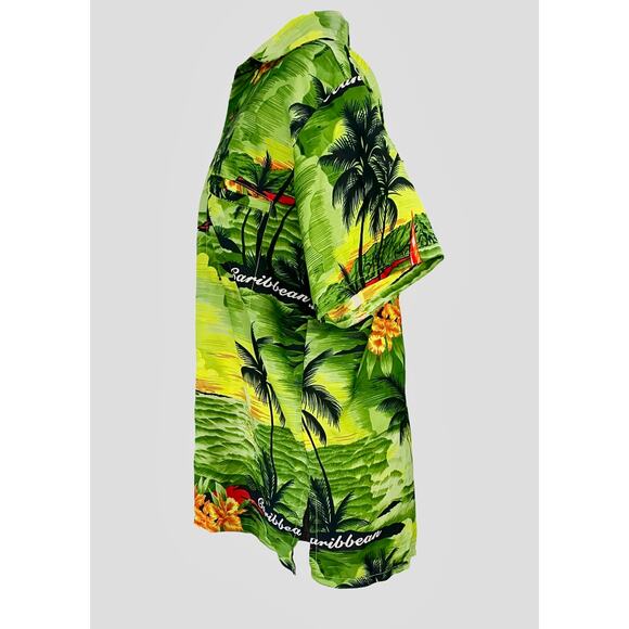 Rimas Beachwear Men’s Tropical‎ Hawaiian Short Sleeve Button Down Shirt Sz Med - Picture 2 of 9